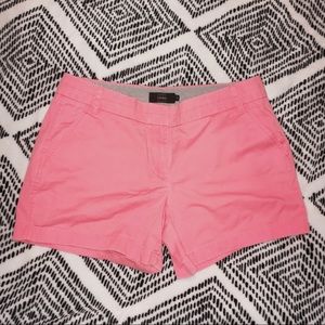Pink J. Crew Chino Shorts